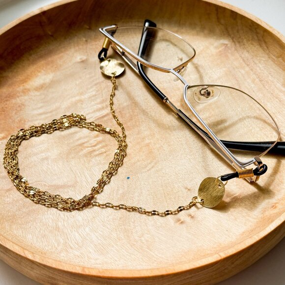 Handmade Accessories - Gold Tone Minimalistic Eyeglass Chain